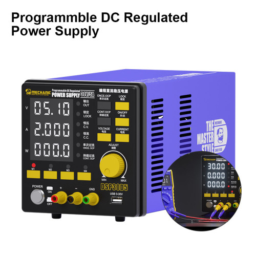 MECHANIC DS30D5 30V 5A Programming DC Regulated Power Supply with Digital Display High Precision Current Voltage Test Tool