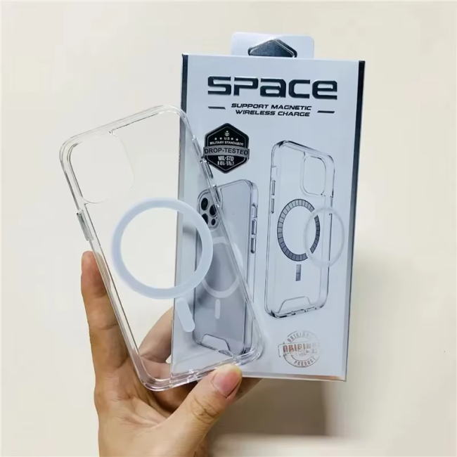 Space Collection Magnetic Case For Magsafe Wireless Charging Clear Case For iPhone 17 Air 16 15 14 13 12 Pro Max Shockproof Cover