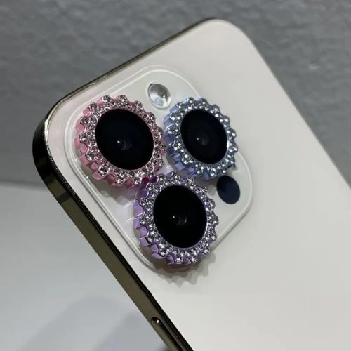 3D Tempered Glass Diamond Metal Camera Lens Protector For IPhone 16 15 Pro Max 14 Plus 14 Pro Max 15Plus Protection Protective Film