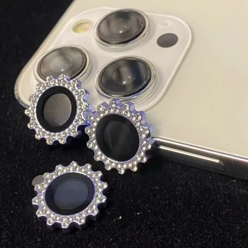 3D Tempered Glass Diamond Metal Camera Lens Protector For IPhone 16 15 Pro Max 14 Plus 14 Pro Max 15Plus Protection Protective Film