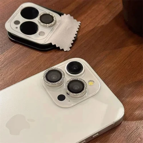 Diamond Camera Lens Ring Protector Glass For IPhone 16 15 14 13 12 11 ProMax HD Back Lens Protective Film For IPhone12 Mini 15Plus 14Plus