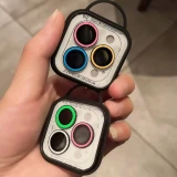 For IPhone 16 15 14 13 12 Pro Max Camera Lens Protectors Luminous Camera Ring Glass For IPhone 12 13 14 Promax 14 15 Plus Protective Film