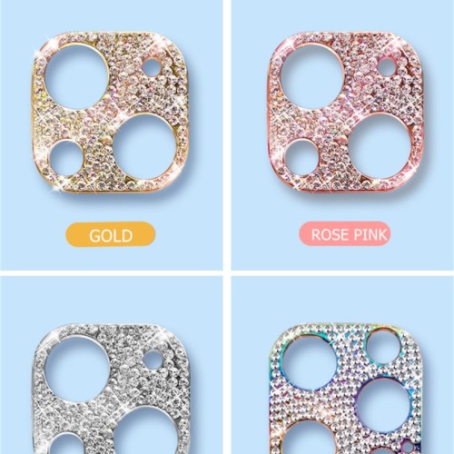Glitter Camera Lens Film For iPhone 16 15 14 13 12 11 Pro Max 13 12 Mini 14 15 Plus Metal Diamond Camera Lens Ring Protector