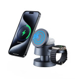 Wireless Charging Station, Magnetic Foldable Swivel 4-in-1 Charging Station for iPhone15/14/13/12, IWatch and Airpods