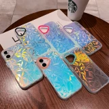 Aurora Gradient Diamond Glitter Case for iPhone 16 15 14 Pro Max Plus 11 12 13 Laser Colorful Color Contrast Shockproof Cover