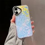 Aurora Gradient Diamond Glitter Case for iPhone 16 15 14 Pro Max Plus 11 12 13 Laser Colorful Color Contrast Shockproof Cover