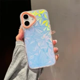 Aurora Gradient Diamond Glitter Case for iPhone 16 15 14 Pro Max Plus 11 12 13 Laser Colorful Color Contrast Shockproof Cover