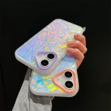 Aurora Gradient Diamond Glitter Case for iPhone 16 15 14 Pro Max Plus 11 12 13 Laser Colorful Color Contrast Shockproof Cover