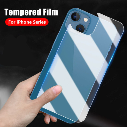 10pcs  Back Tempered Glass Screen Protector For Iphone 16 15 14 13 12 11 Pro Max Mini XS XR 6 7 8 Plus