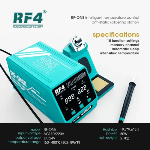 RF4 RF-ONE Smart Soldering Iron BGA PCB SMD Handle Soldering Station for Phone Motherboard Repair T12 Electronic Welding