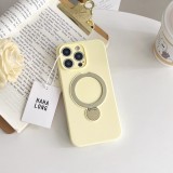 Liquid Silicone Magnetic Ring Holder Stand Case For iPhone 17 Air 16 15 13 14 Pro Max Plus Matte For Magsafe Lens Protector Armor Cover
