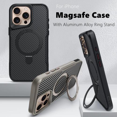 Shockproof Ring Bracket Phone Case For For iPhone 16 15 14 13 12 Pro Max Plus Magsafe Protective Cover
