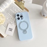 Liquid Silicone Magnetic Ring Holder Stand Case For iPhone 17 Air 16 15 13 14 Pro Max Plus Matte For Magsafe Lens Protector Armor Cover