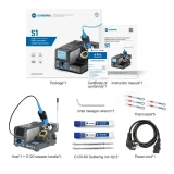 Sunshine S1 Precision Soldering Station Tweezers Rework Station For Micro Component, 4 Preset Channel, 2Pcs C210-SK Cartridge