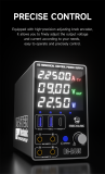 Mechanic DC2405 Dual Channel DC Power Supply 24V 5A PD QC Fast Charging Overload Protection Intelligent Desktop Power Supply