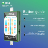 2UUL PW31 Mobile Phones Tail Plug Comprehensive Tester 5V~2A for Type-c lighting Phone Automatic Scanning Detection Repair tools