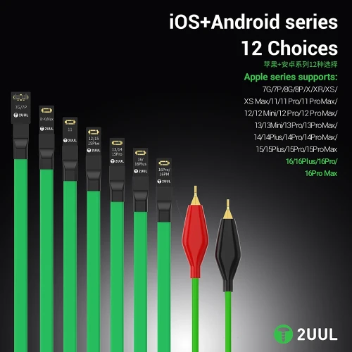 2UUL PW02 Data Startup Power Boot Cable Multi 3 Type-C Interface Efficient Detection for iPhone 6-16PM Android Repair Test tools