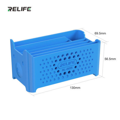 RELIFE RL-001S BGA Reballing Stencil Storage Box for Mobile Phone Repair Multifunctional Large Capacity Nets Collection Bracket