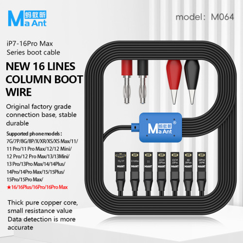 MaAnt M064 IP Power Boot Cadble Battery-free FPC Test Cable For iPhone 7-16 ProMax Battery Activation Boot Cable Repair tools