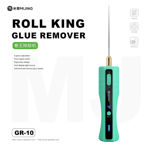 Mijing GR-10 Degumming Set for Mobile Phones LCD Screen Degumming Speed Regulation Small Electric Glue Remove Pen Hand Tools Kit