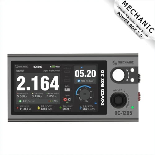 MECHANIC Power Box 2.0 Portable Power Supply 3 Pattern Digital Display Curve Pointer 360° Rotation Acjustable PD Fast Charging