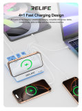 Relife RL-309H QC&PD Integrated Fast Charger 72W Desktop Smart Socket With 15W Wireless Charging For Mobile Phone Tablet Laptops