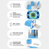 RELIFE T01 Multifunctional Rotating Storage Box for Mobile Phone High-Capacity 360 ° Free Rotation 25 Hole Screwdriver Storage