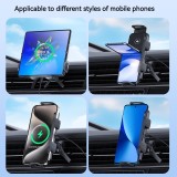 15W Universal Car Phone Wireless Charger Holder 360° Rotation Mount for Samsung Galaxy Fold 6 5 4 3 Z Flip S25 S24 Iphone 16 15