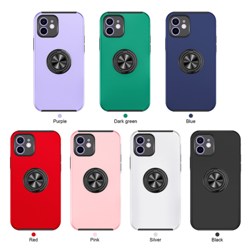 Armor Shockproof Case For iPhone 12 13 14 15 16 Pro Plus Max 7 8 Plus X Xs XR Cover Magnetic Car Metal for iPhone 12 mini 11 pro max Phone Ring Holder case