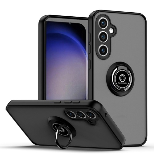 Shockproof Phone Case For Samsung Galaxy S8 S9 S10 Note 8 9 10 23 24 25 PLUS LITE ULTRA S10E Fashion Matte Magnetic Ring Stand Cover