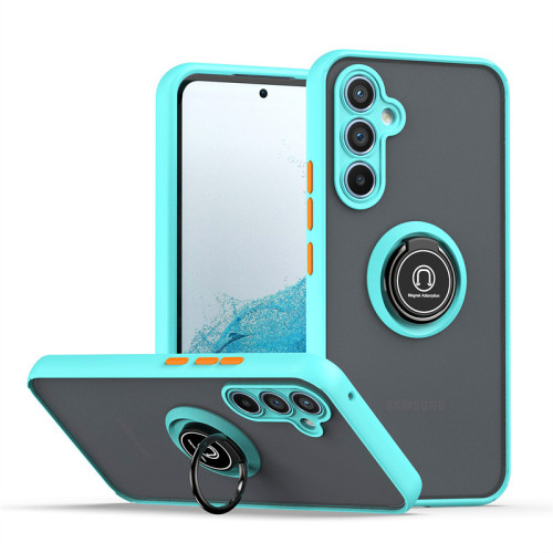 Shockproof Matte PC Armor Case For Samsung Galaxy A06 A16 A26 A36 A56 A15 A25 A35 A55 A54 A53 A52 5G Magnetic Ring Holder Cover