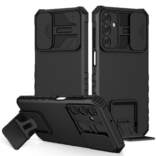 Black Kickstand Bag Cover Case for Samsung Galaxy A56 5G A55 A36 A15 A16 A35 A05S A54 A14 A34 A53 S24 S25 Ultra s23 FE S22 Plus