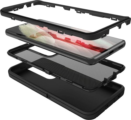 3 IN1 For Samsung Galaxy S25 S23 S22 S21 S20 S24 ULTRA S10 Plus Note 20 10 9 8 Heavy Duty Shockproof Armor dustproof Phone Case