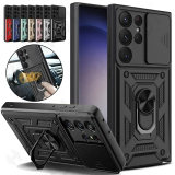 Armor Rotate With Ring Stand Camera Lens Anti-Scratch Case For Samsung Galaxy  S23 S22 Ultra S21 S20 Plus FE N20 N20U Cover