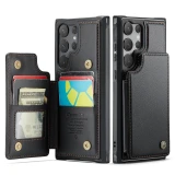2IN1 Magnetic Flip Leather Phone Case for Samsung Galaxy S25 S24 S23 22 Ultra Plus FE Wallet Cards Shockproof Protect Back Cover