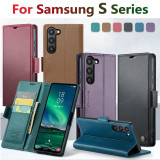 For Samsung S25 Ultra S24 S23 Case Samsung Galaxy S22 S21 Note10 20 Herder Luxury Business Leather Wallet Flip Cover