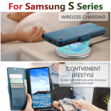 For Samsung S25 Ultra S24 S23 Case Samsung Galaxy S22 S21 Note10 20 Herder Luxury Business Leather Wallet Flip Cover