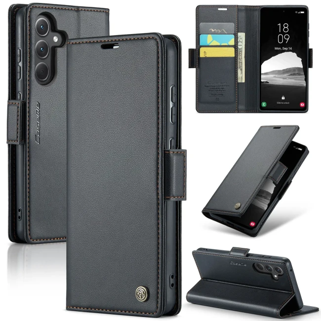 For Samsung Galaxy A73 A55 5G A35 A25 A16 A15 A05S（2024）Wallet Case With Card Holder, RFID Blocking, Durable Leather Kickstand Phone Cover