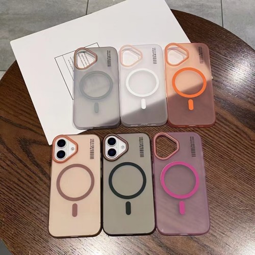 Matte Clear Wireless Charging Magnetic For Magsafe Case For iPhone 16 15 14 Plus 13 12 11 Pro Max Shockproof Armor Hard PC Cover