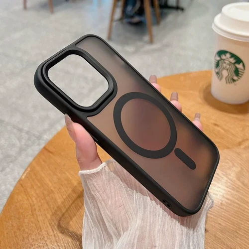 Luxury Wireless Charge Magsafe Transparent Phone Case For iPhone 17 Air 11 12 13 14 15 16 Pro Max Plus Magnetic Matte Bumper Cover