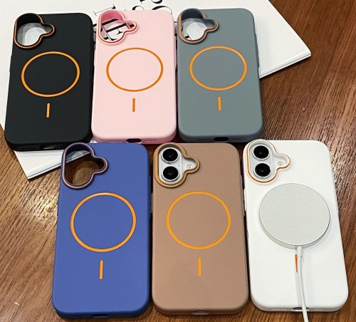 Luxury for Magsafe Matte Cases For iPhone 16 12 13 14 15 16 Pro Max Plus Magnetic Wireless Charging Case Shockproof Bumper Cover