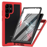 PET Front Screen Protector Armor Shockproof Case For Samsung Galaxy S25 S24 S23 Ultra S22 Plus  S24 FE  Transparent Back Cover