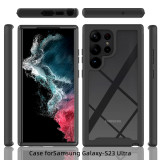 PET Front Screen Protector Armor Shockproof Case For Samsung Galaxy S25 S24 S23 Ultra S22 Plus  S24 FE  Transparent Back Cover