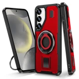 Armor Metal Ring Holder Matte Case For Samsung Galaxy A16 A15 A14 A06 A05 A05S A55 A35 A54 A34 S24 Ultra S23 FE Shockproof Cover