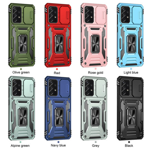 For Samsung Galaxy A52 5G Case Magnetic Holder Armor Cover For Samsung A52 A72 A73 A15 A14 A16  A52S SM-A525F/DS Slide Camera Lens Case