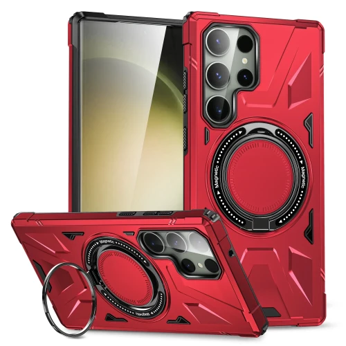 Magnetic Amor Shockproof Phone Case for Samsung Galaxy S25  S24 S23 FE Plus Ultra A54 A24 A25 A14 A34 A15 A15 A05 5G Hard Shell Ring Stand