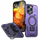 For MagSafe Magnetic Shield Frame Holder Kickstand Phone Case For iPhone 17  Air 16 Pro Max 15 14 Plus 13 12 11 XR Protective Back Cover