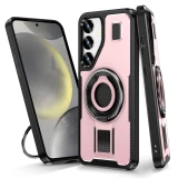 Armor Metal Ring Holder Matte Case For Samsung Galaxy A16 A15 A14 A06 A05 A05S A55 A35 A54 A34 S24 Ultra S23 FE Shockproof Cover