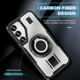 Armor Metal Ring Holder Matte Case For Samsung Galaxy A16 A15 A14 A06 A05 A05S A55 A35 A54 A34 S24 Ultra S23 FE Shockproof Cover