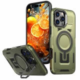 For MagSafe Magnetic Shield Frame Holder Kickstand Phone Case For iPhone 17  Air 16 Pro Max 15 14 Plus 13 12 11 XR Protective Back Cover